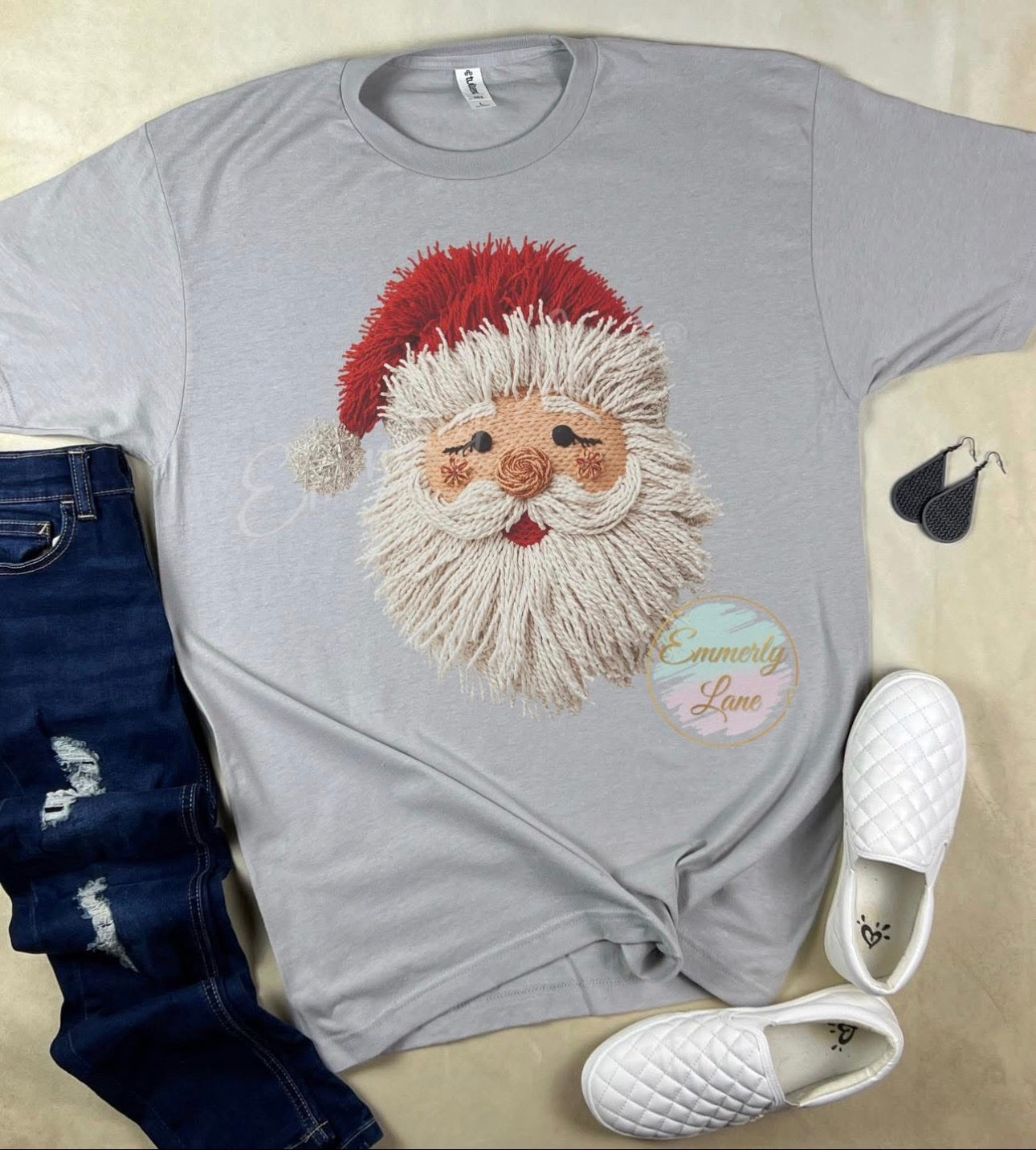 Santa Faux Yarn Shirt
