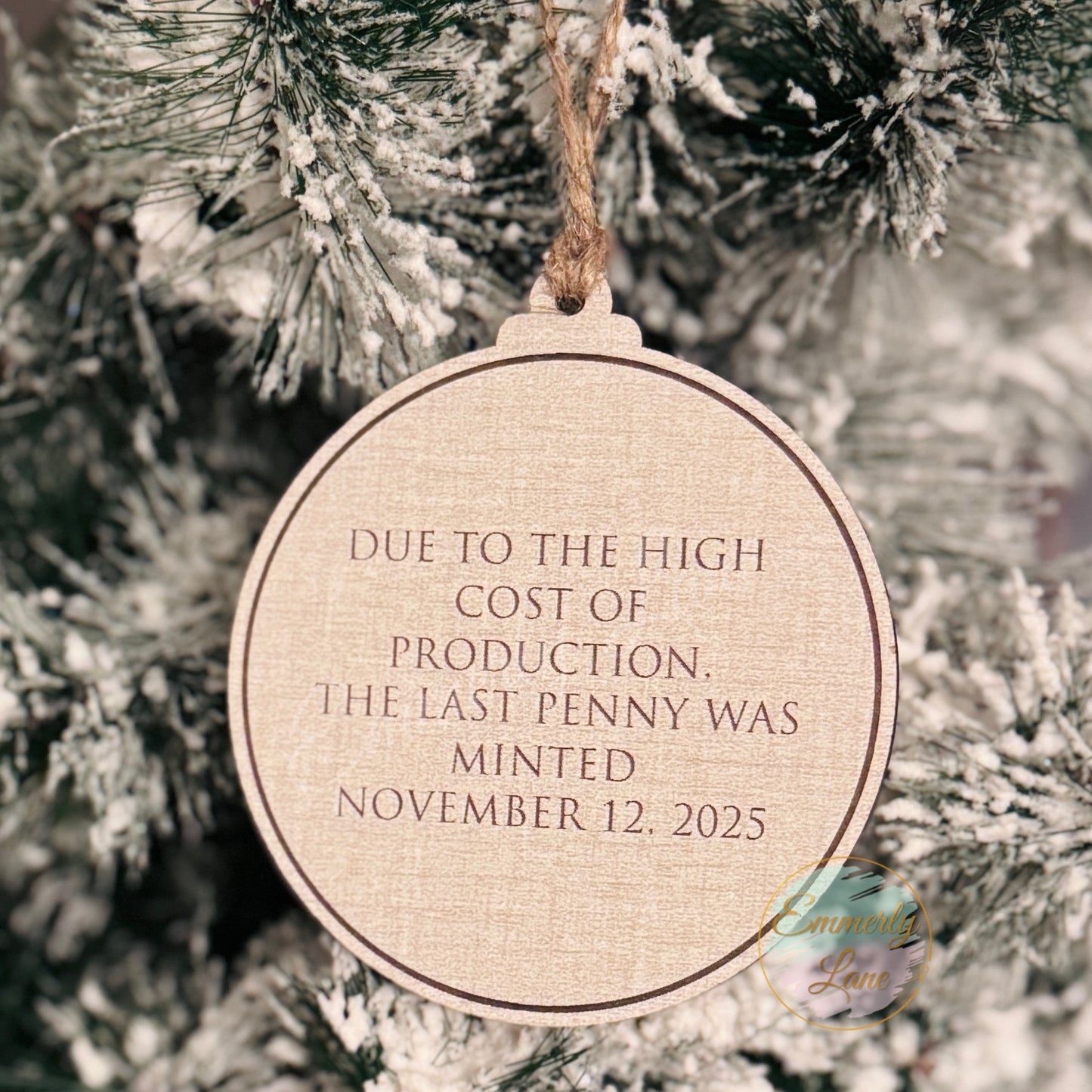 The year we lost our cents Ornament