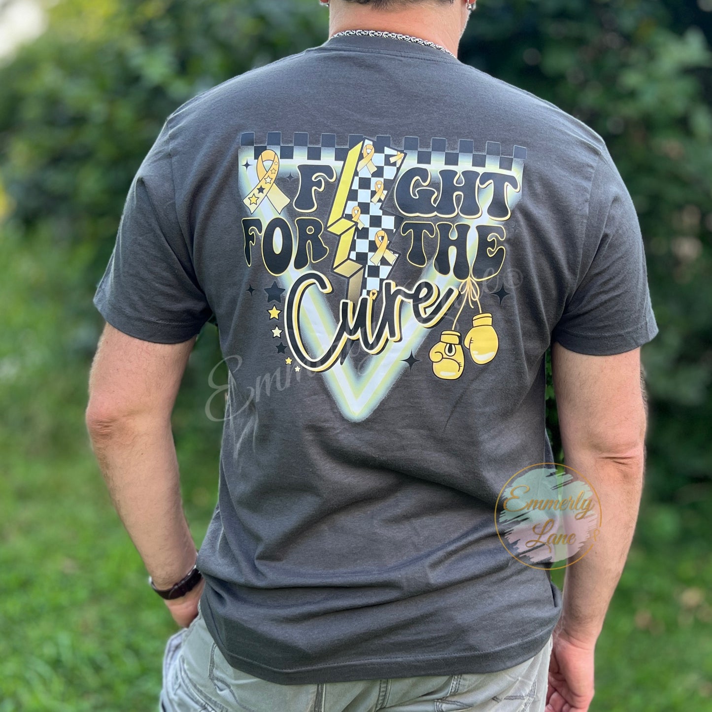 Fight for the cure Tee- Gold Ribbon Childhood Cancer Awareness