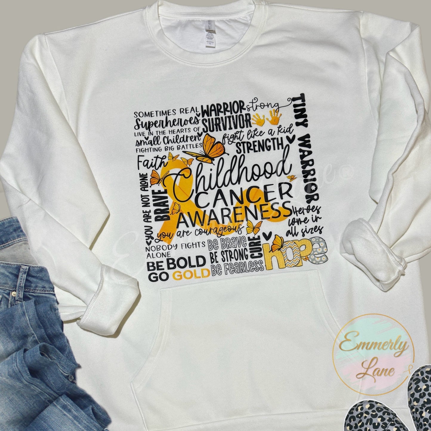 Childhood Cancer Awareness Word Art Tee