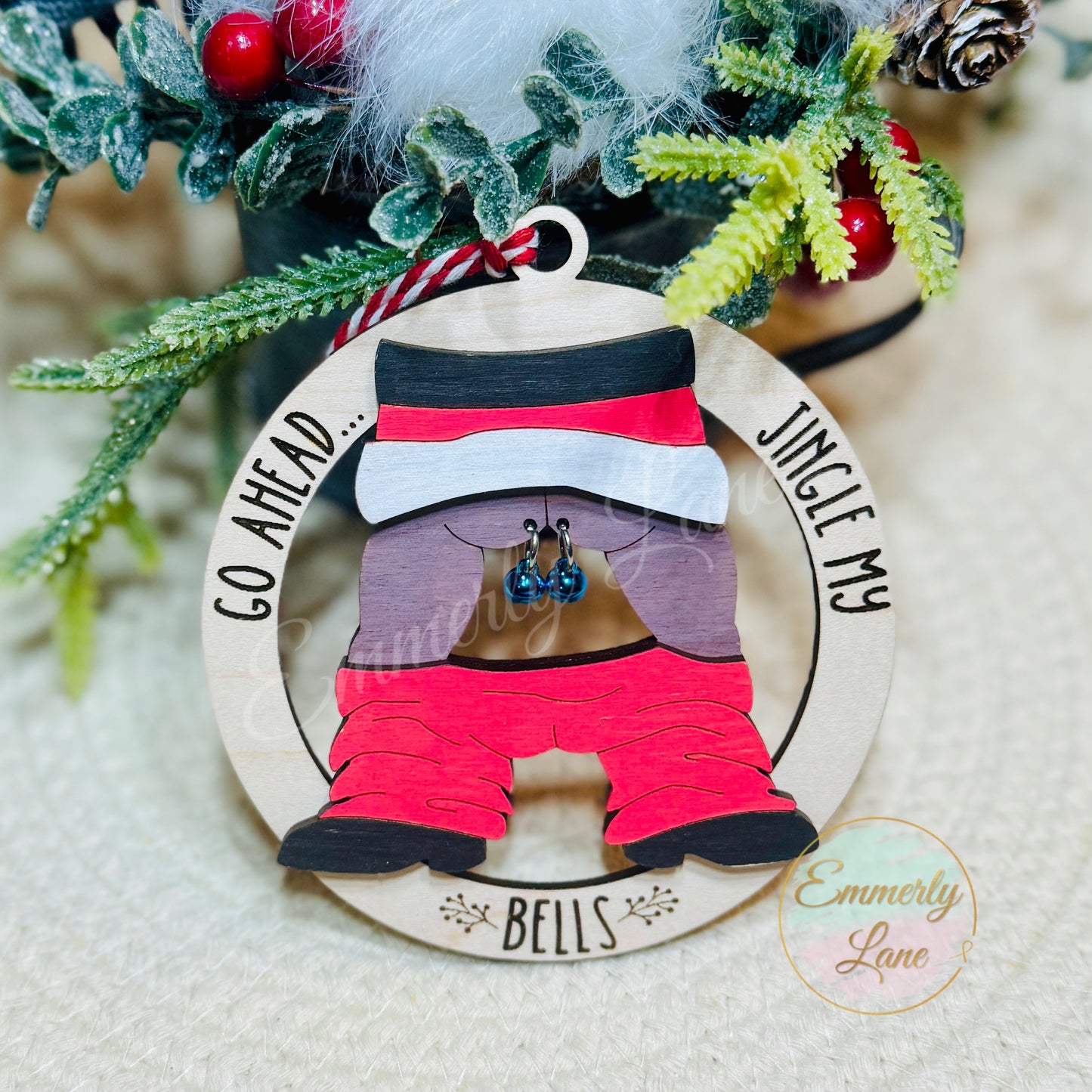 Go ahead….Jingle my bells Naughty Santa Ornament