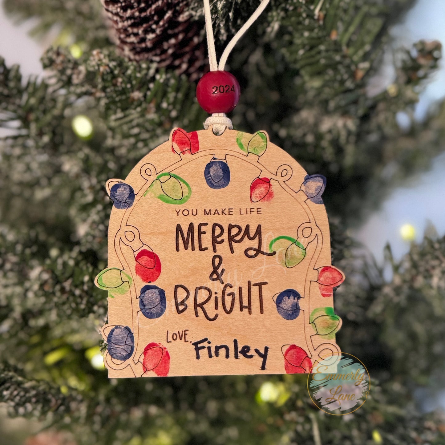 Personalized Merry & Bright Keepsake Ornament