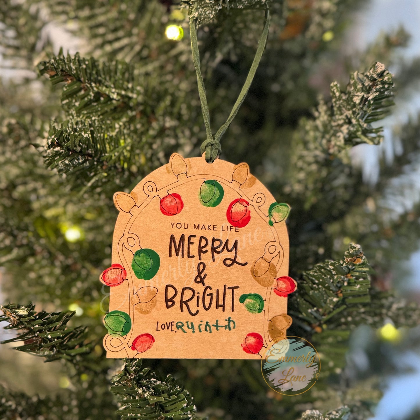 Personalized Merry & Bright Keepsake Ornament