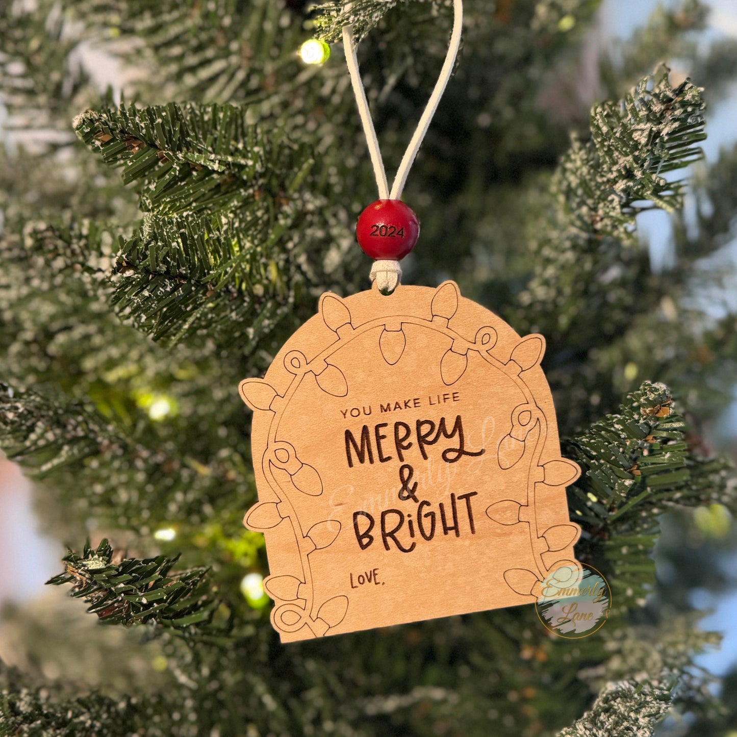 Personalized Merry & Bright Keepsake Ornament