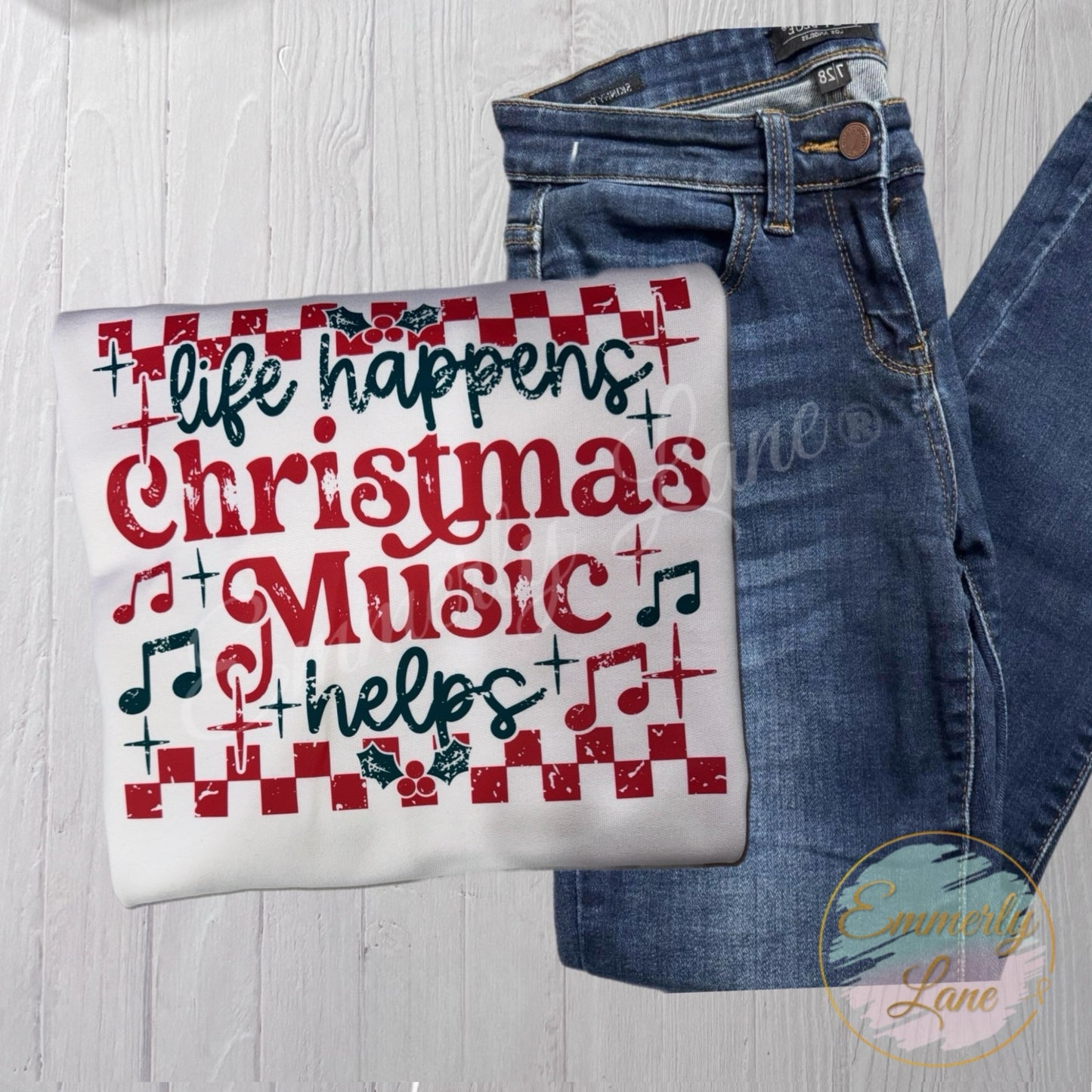 Life happens Christmas music helps Shirt