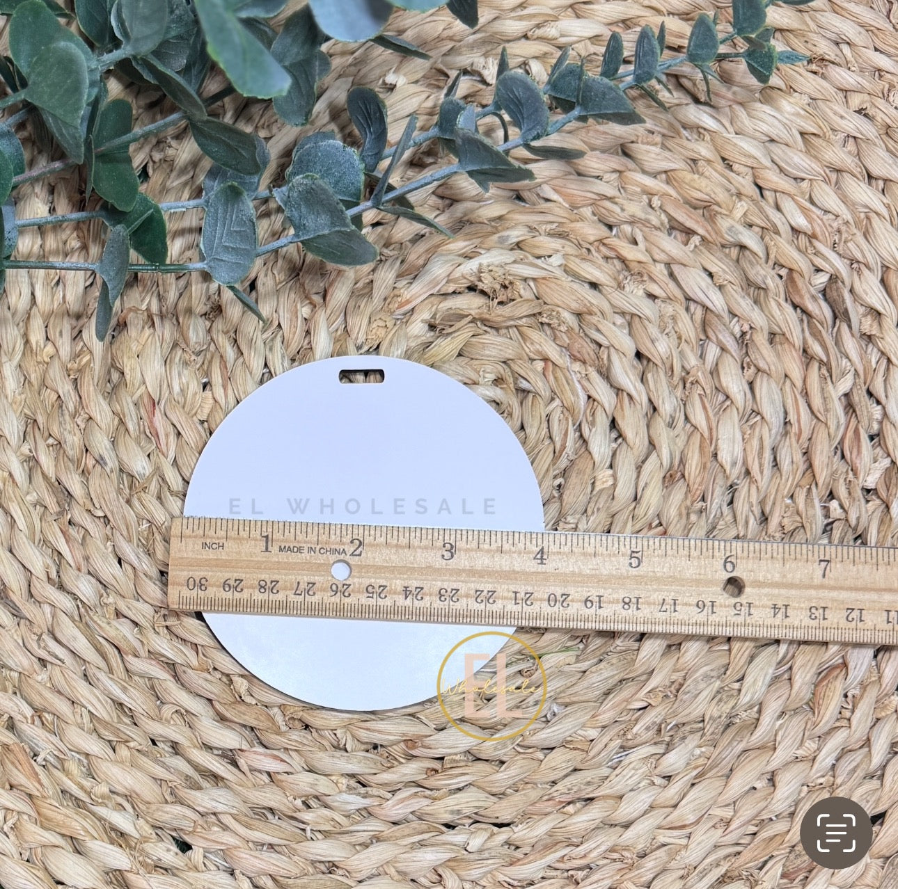 4" Unisub Hardboard Rounds: Sublimation Blanks, Bag Tags