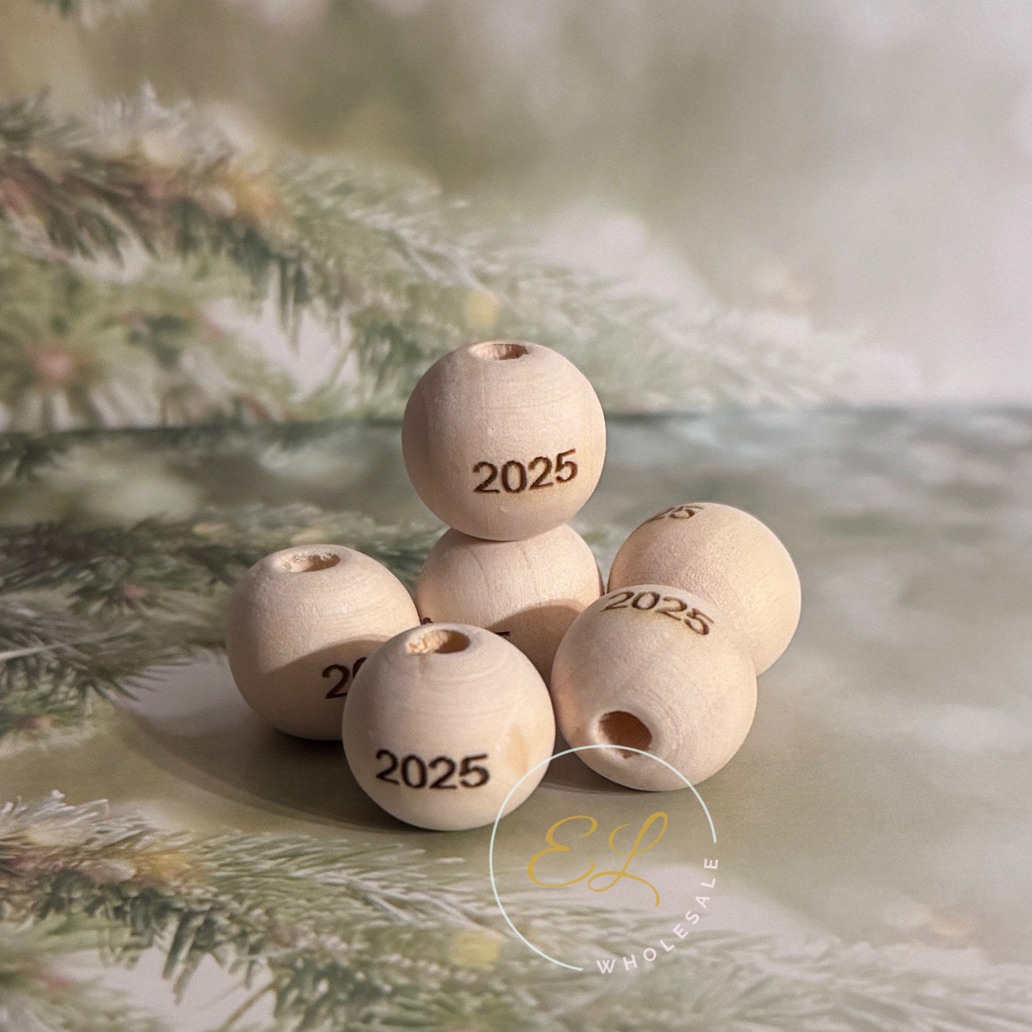 Dated wood beads