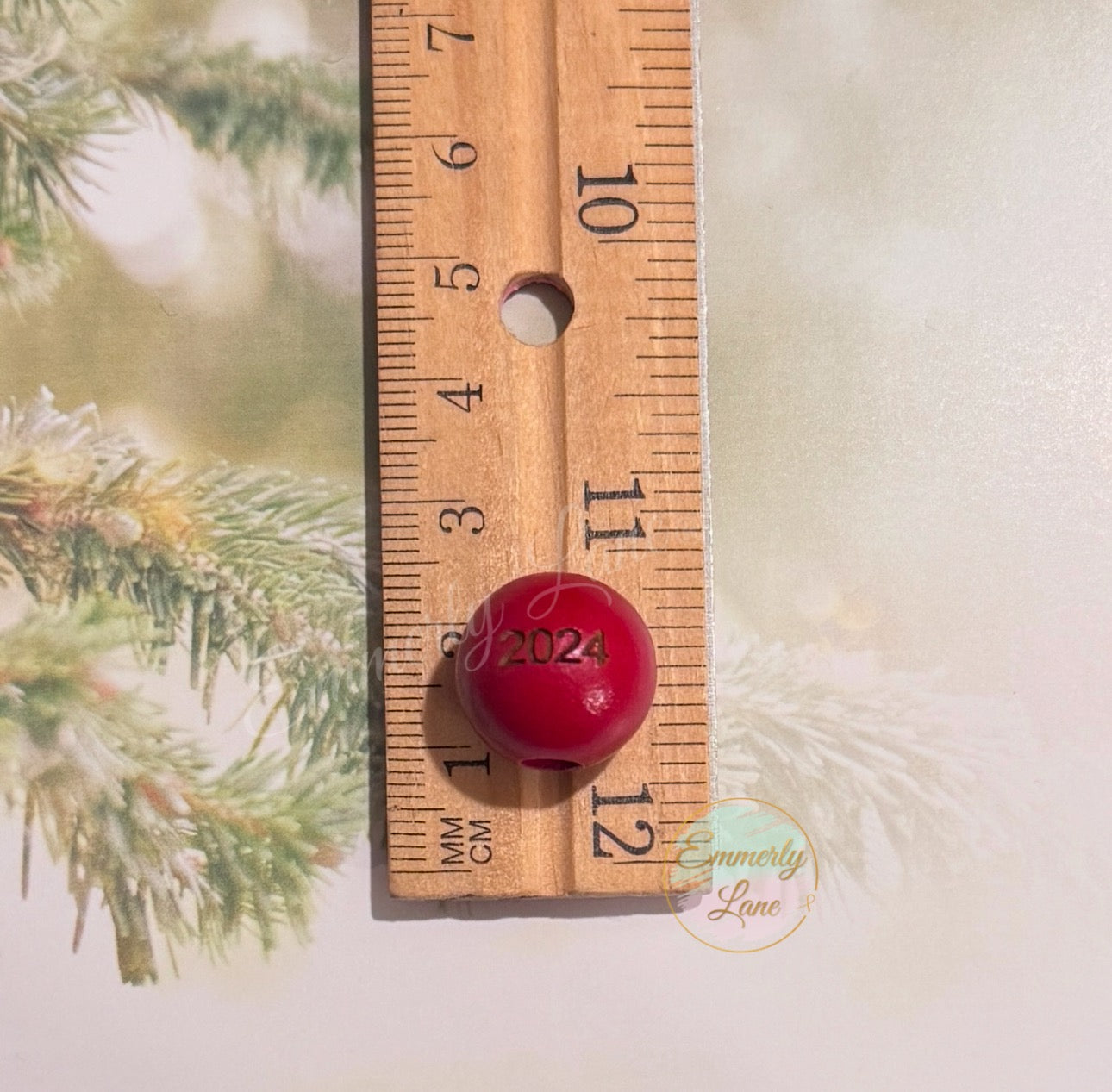 Dated wood beads