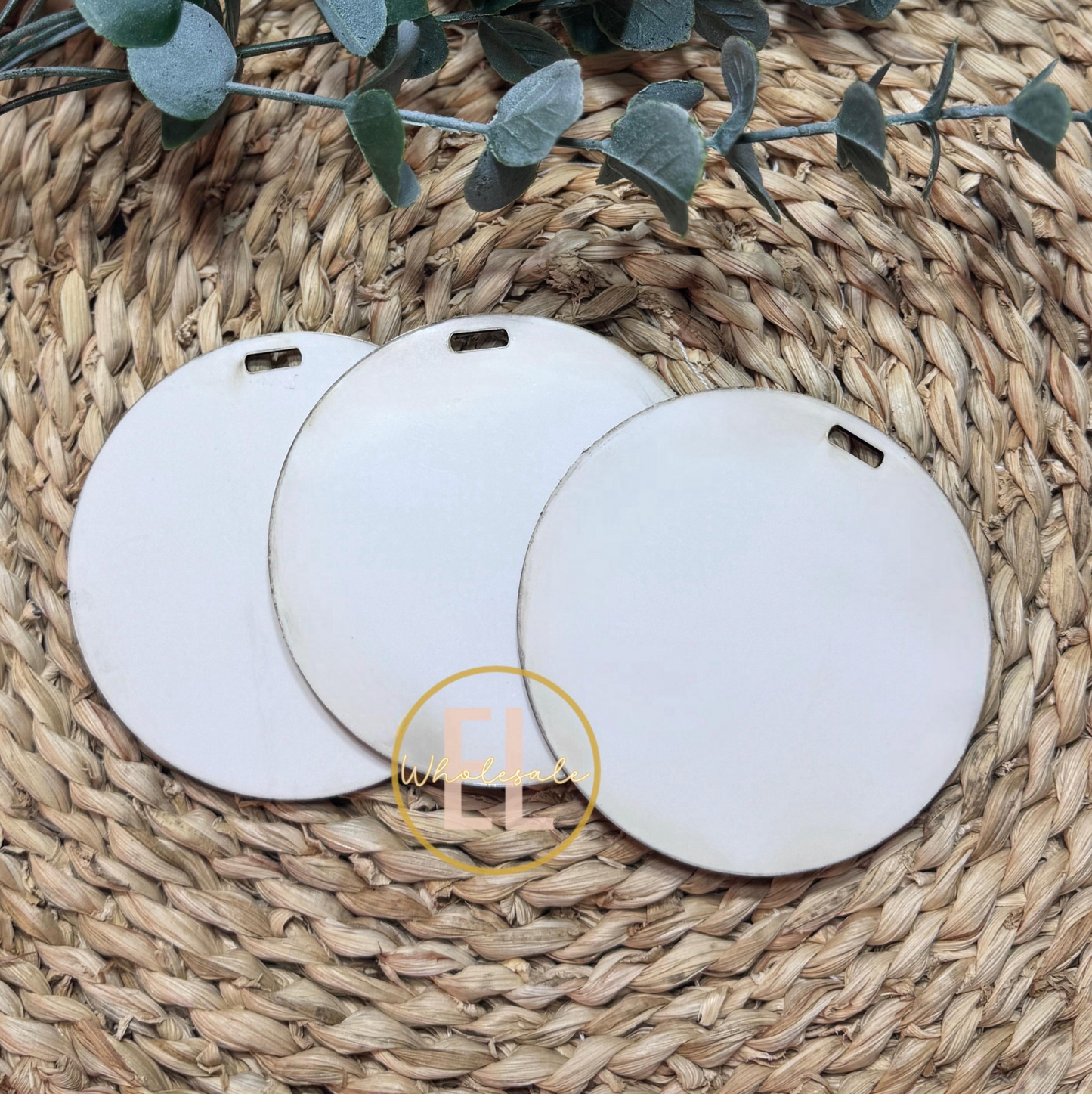4" Unisub Hardboard Rounds: Sublimation Blanks, Bag Tags