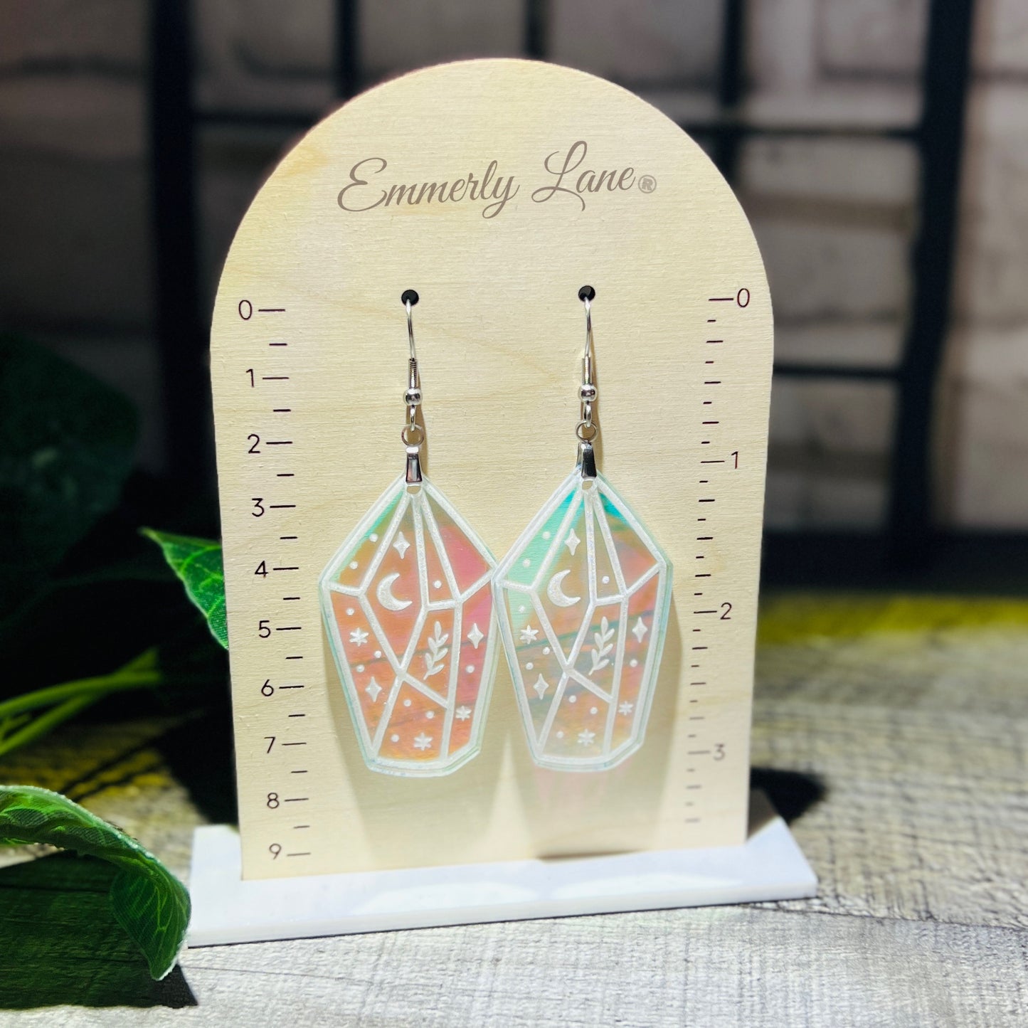 Celestial Crystal Acrylic Earrings