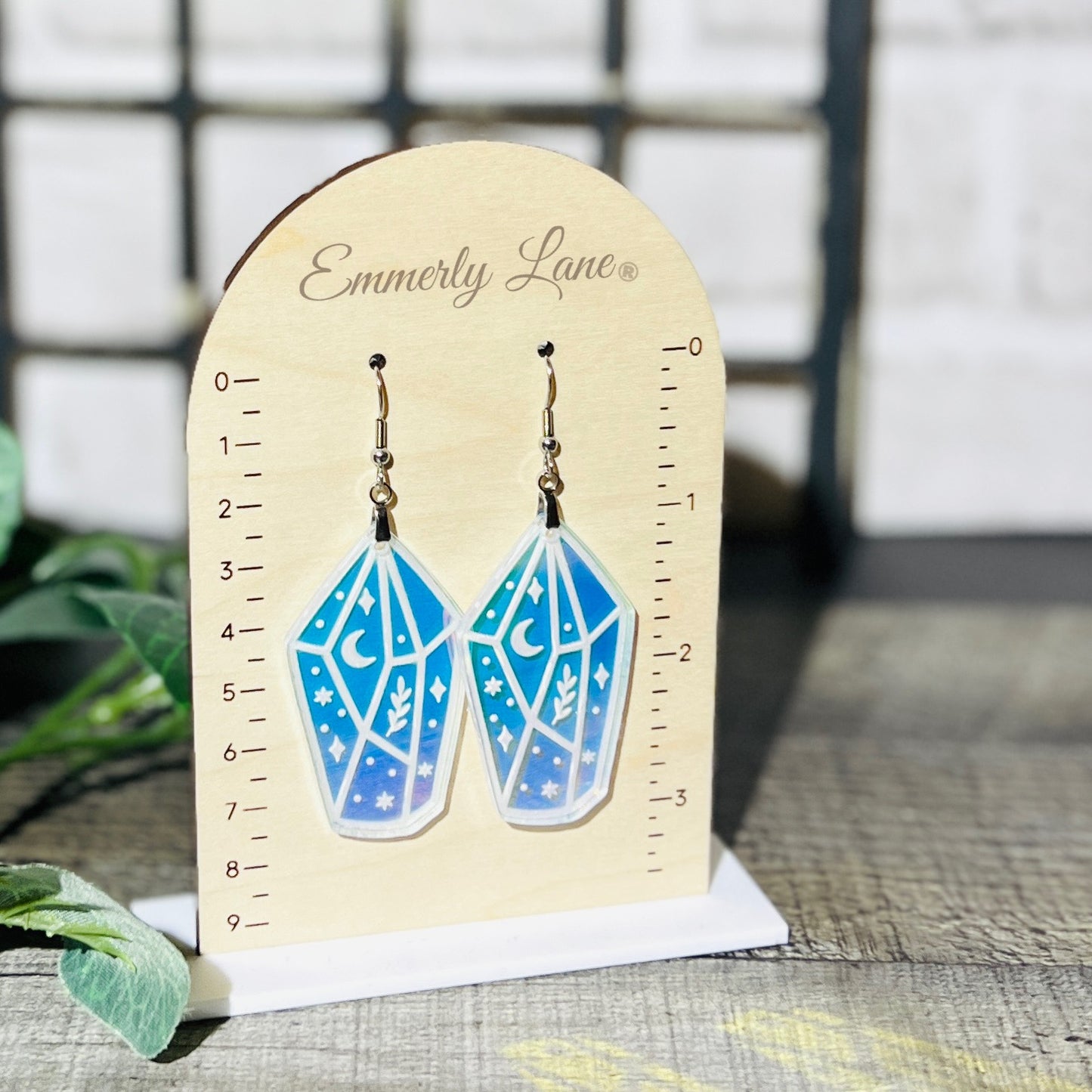 Celestial Crystal Acrylic Earrings