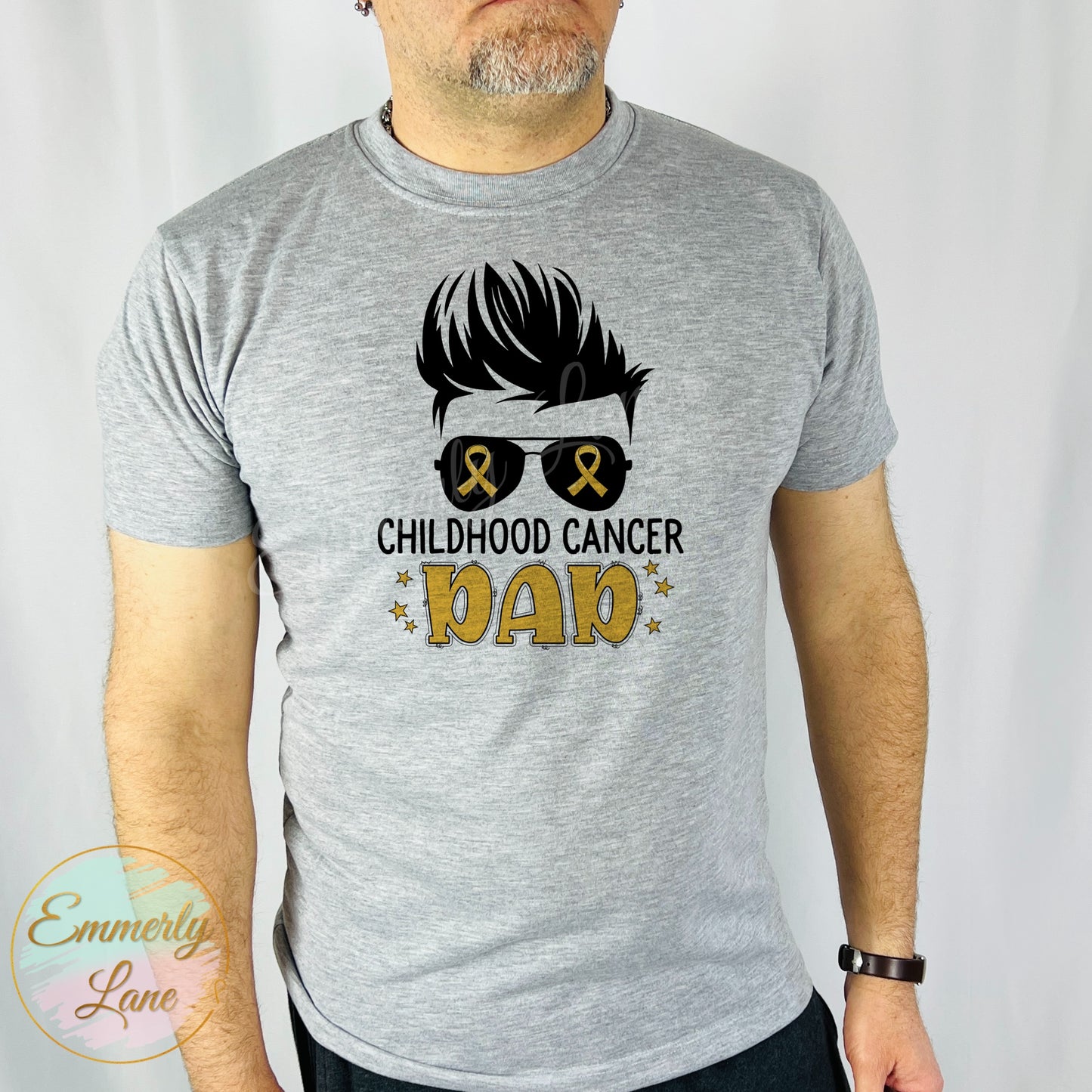 Childhood Cancer Dad Tee || Childhood Cancer Awareness