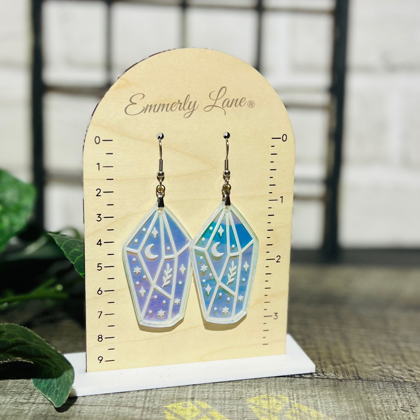 Celestial Crystal Acrylic Earrings