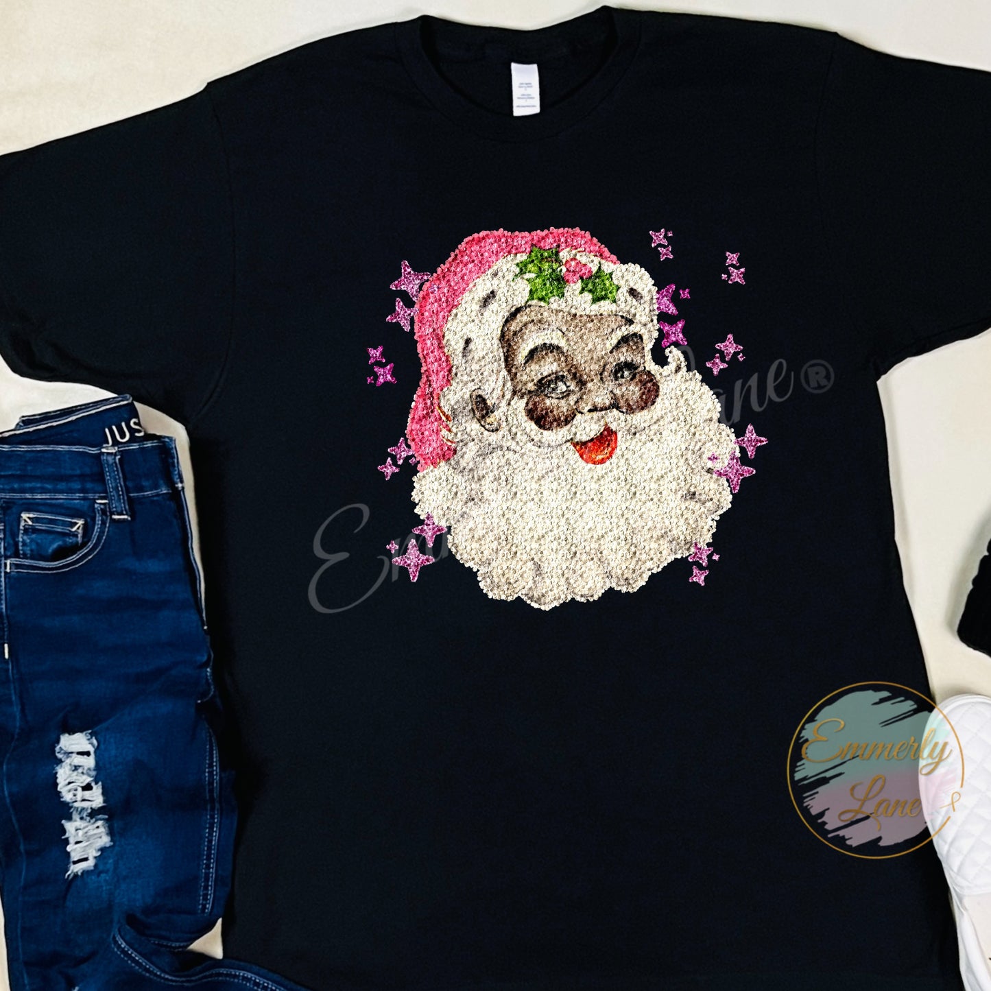 Santa Faux Sequin Shirt