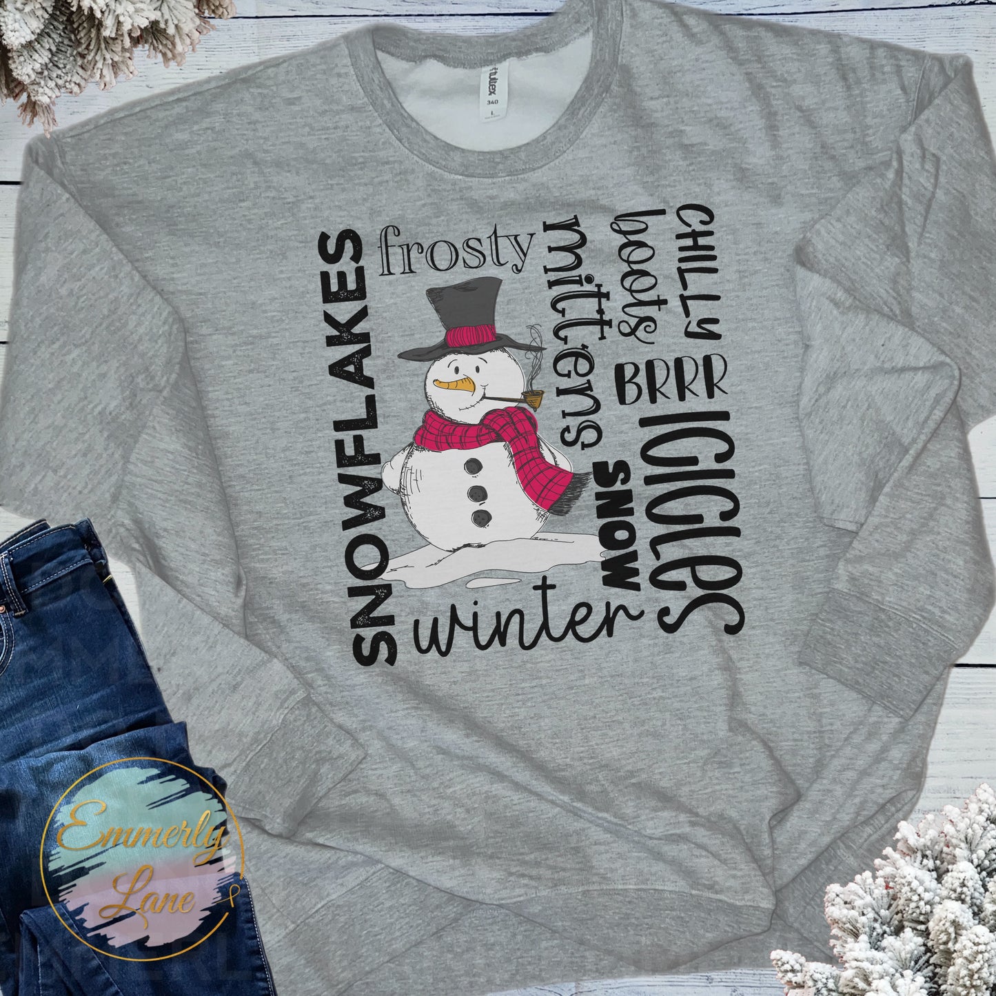 Snowman Subway Art