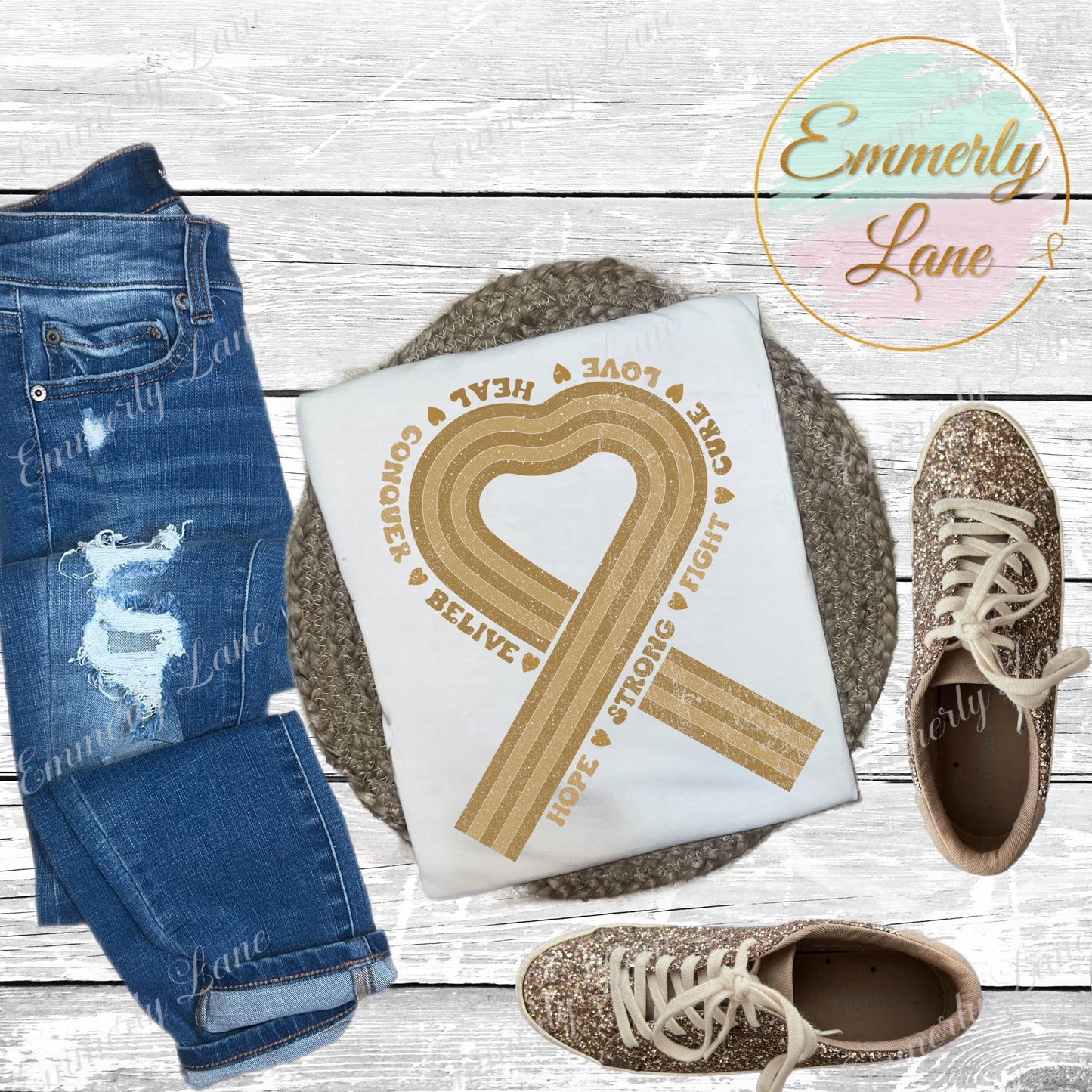 Hope strong fight heart Ribbon Tee