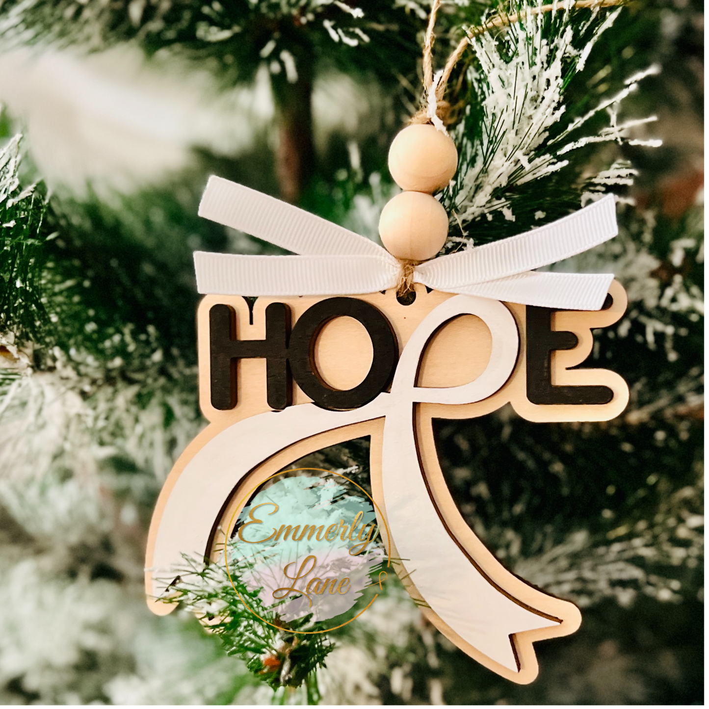 Hope Ribbon Ornament