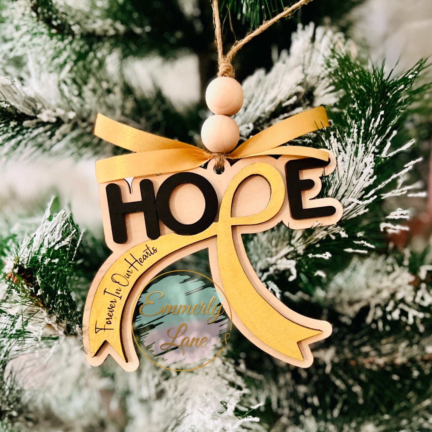 Hope Ribbon Ornament