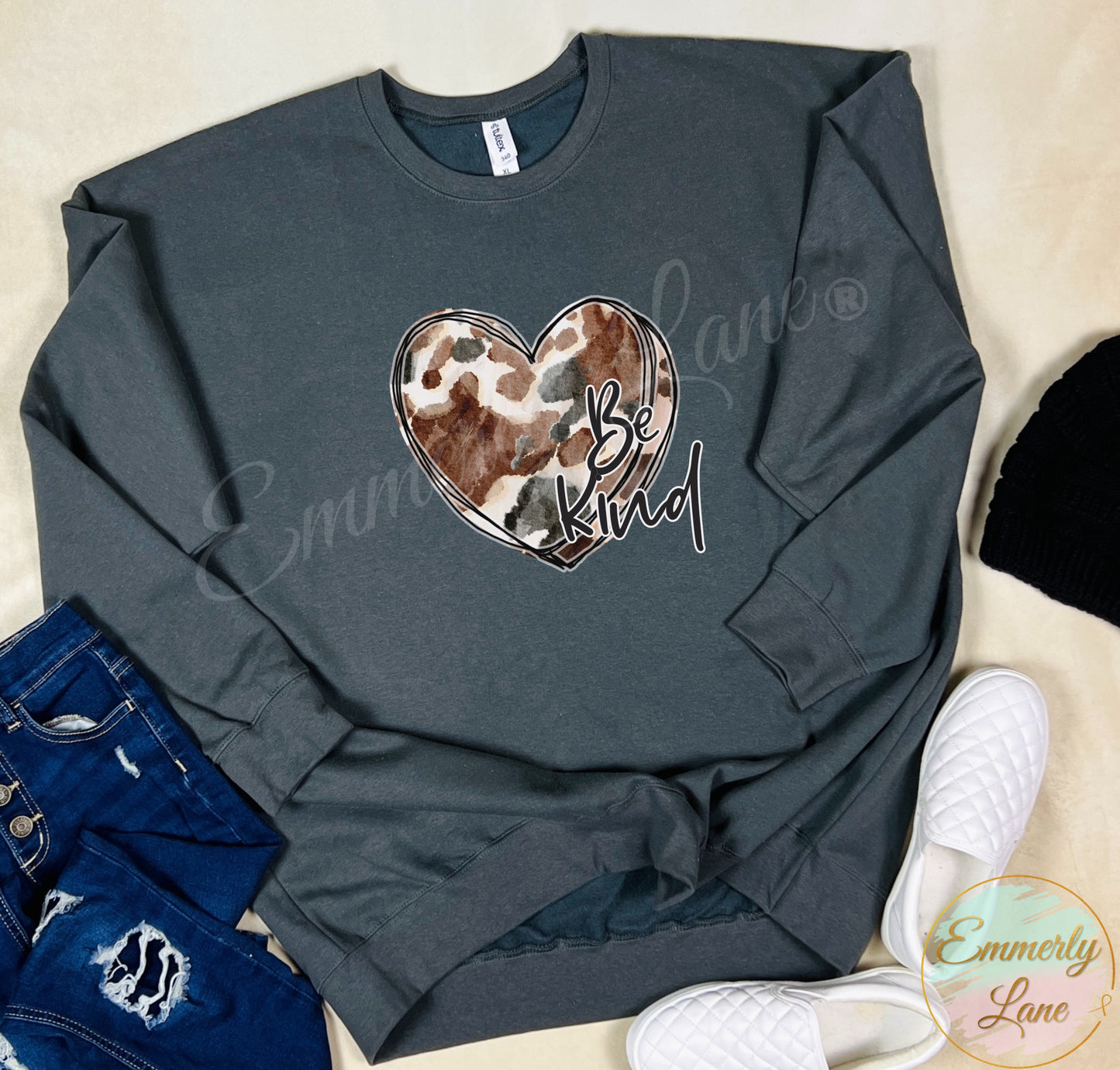 Be kind Cowhide Heart Shirt