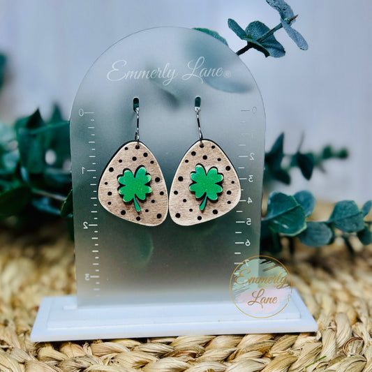 St. Patrick's Day Clover Earrings