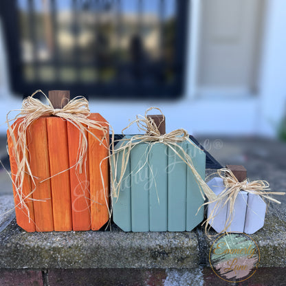 Wood Block Pumpkins