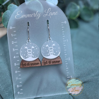 Snowglobe Let it Snow Earrings