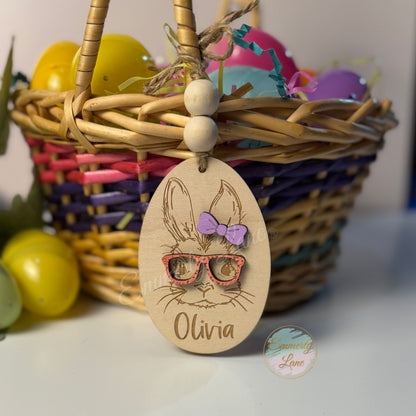 Personalized Bunny Easter Basket Tags