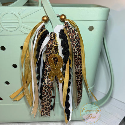 Childhood Cancer Awareness Bag Tassel