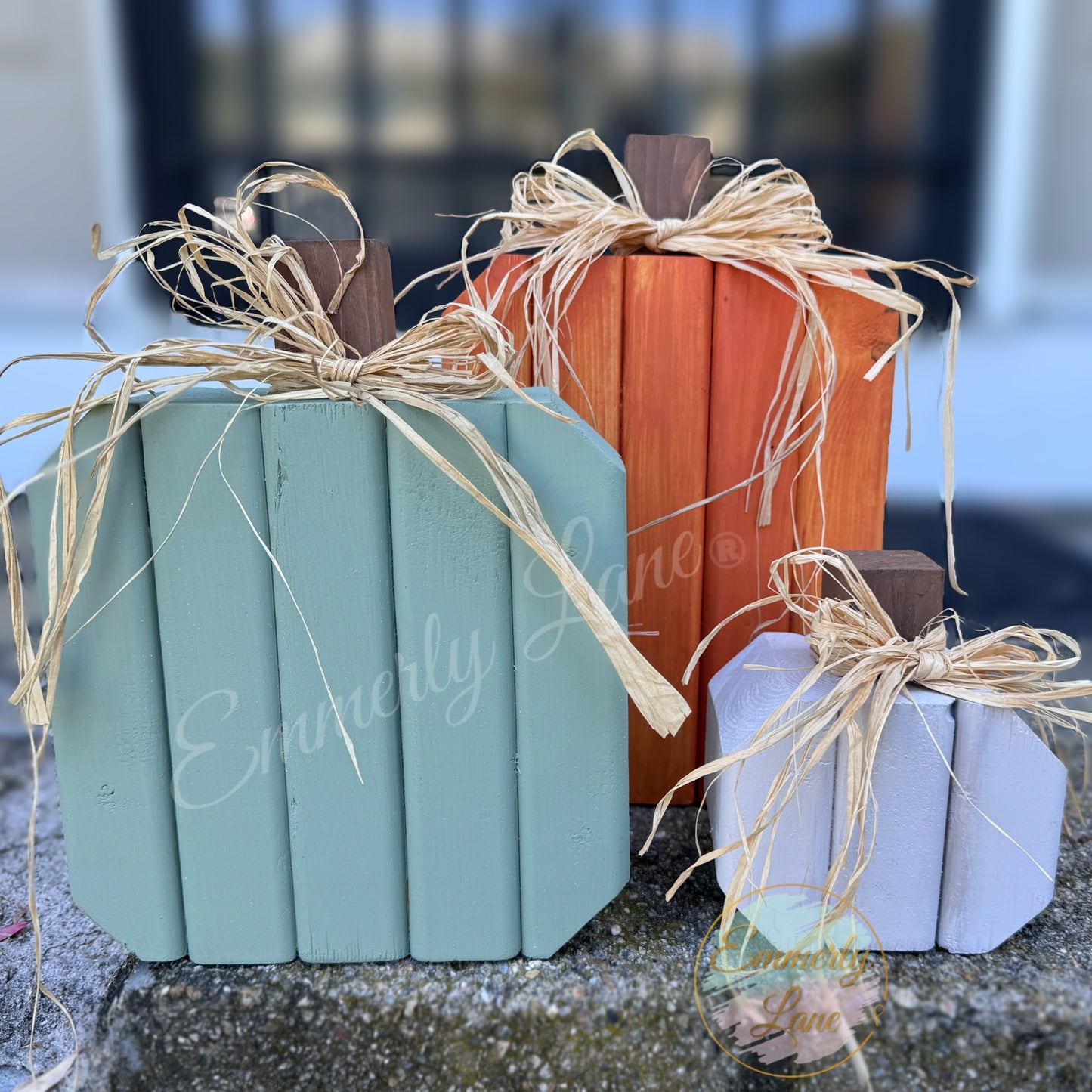 Wood Block Pumpkins