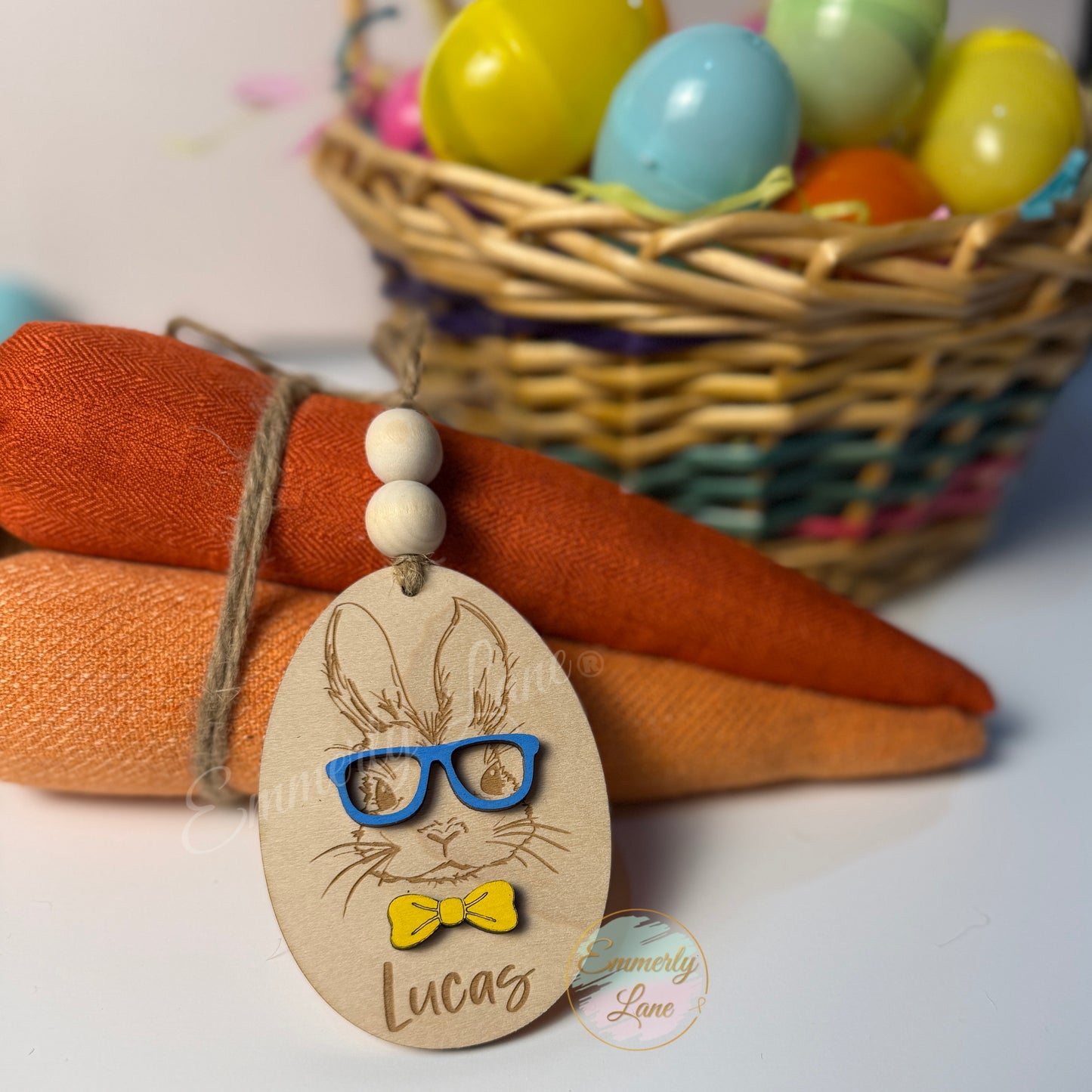 Personalized Bunny Easter Basket Tags