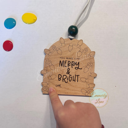 Personalized Merry & Bright Keepsake Ornament