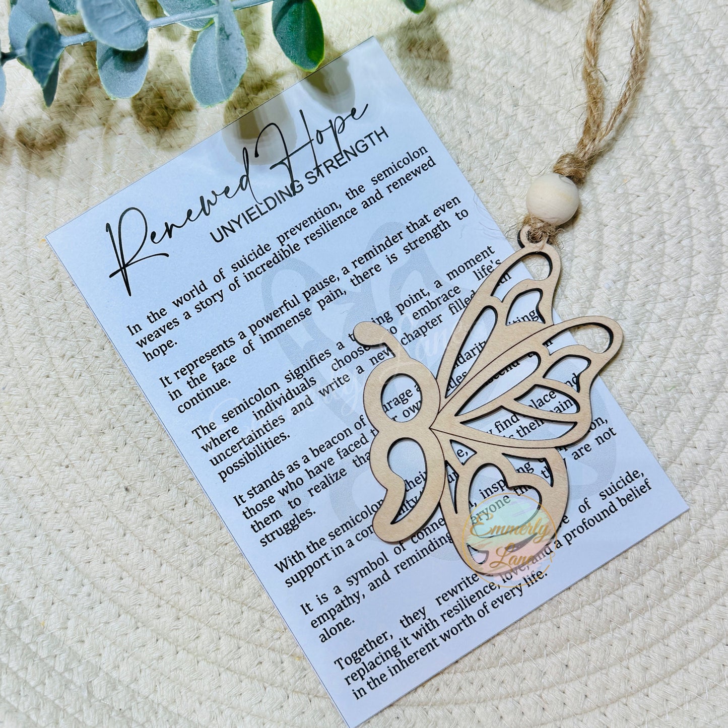 Butterfly Ornament-- Renewed Hope