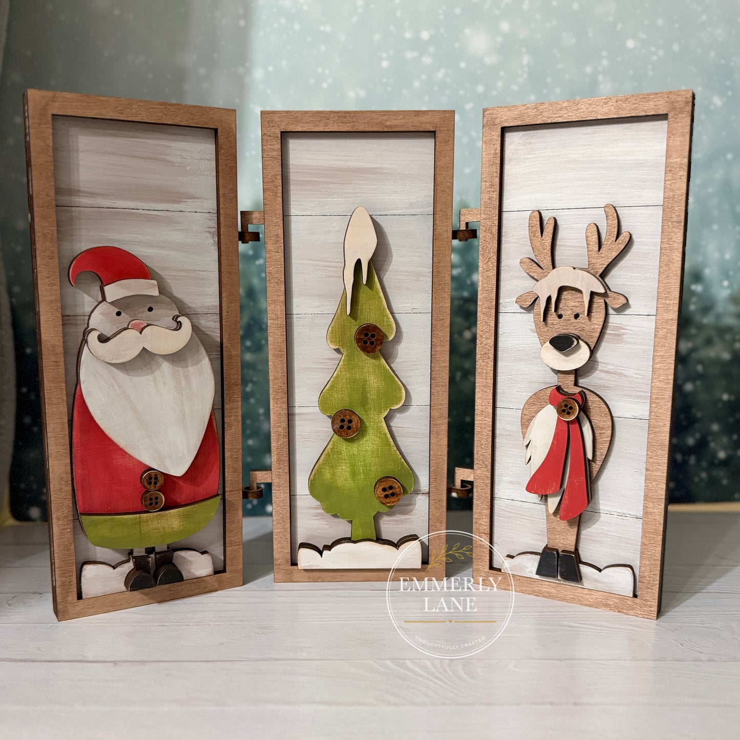 DIY Santa & Friends Christmas Trio Sign