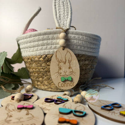 Personalized Bunny Easter Basket Tags