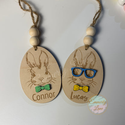 Personalized Bunny Easter Basket Tags