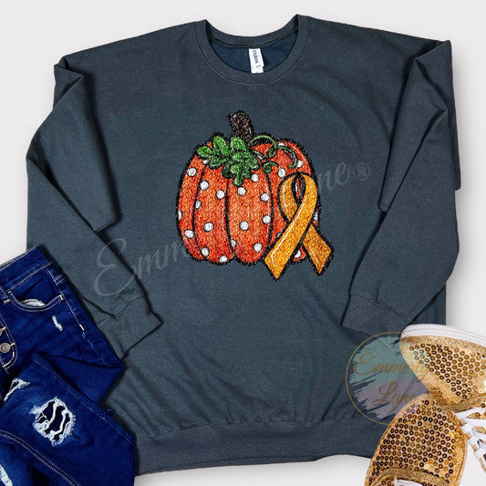 Pumpkin Awareness Shirt- Gold ribbon