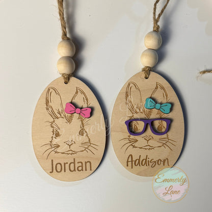 Personalized Bunny Easter Basket Tags