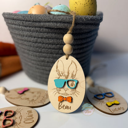Personalized Bunny Easter Basket Tags