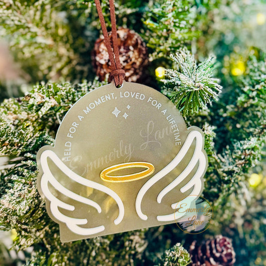 Child Loss Personalized Ornament- Carried for a moment, Loved for a lifetime