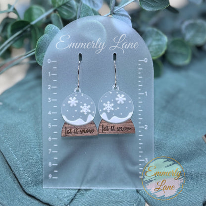 Snowglobe Let it Snow Earrings