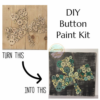 DIY Clover Button Wood Sign