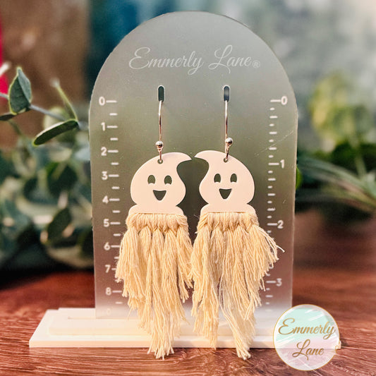 Ghost Macrame Earrings