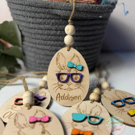 Personalized Bunny Easter Basket Tags