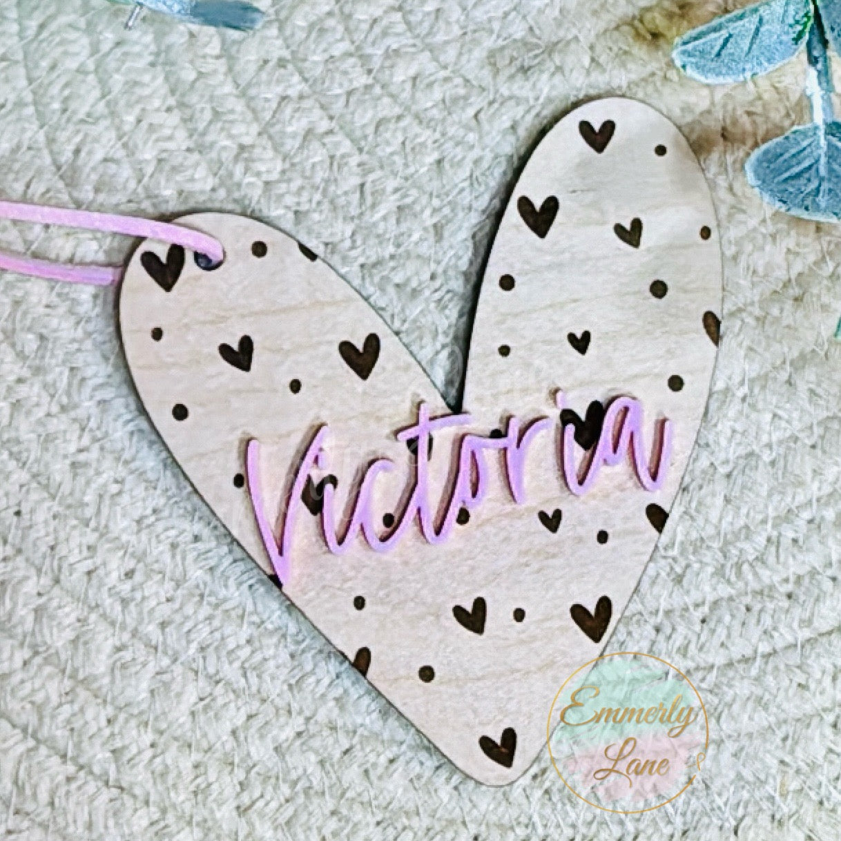 Valentine Custom Name Tag