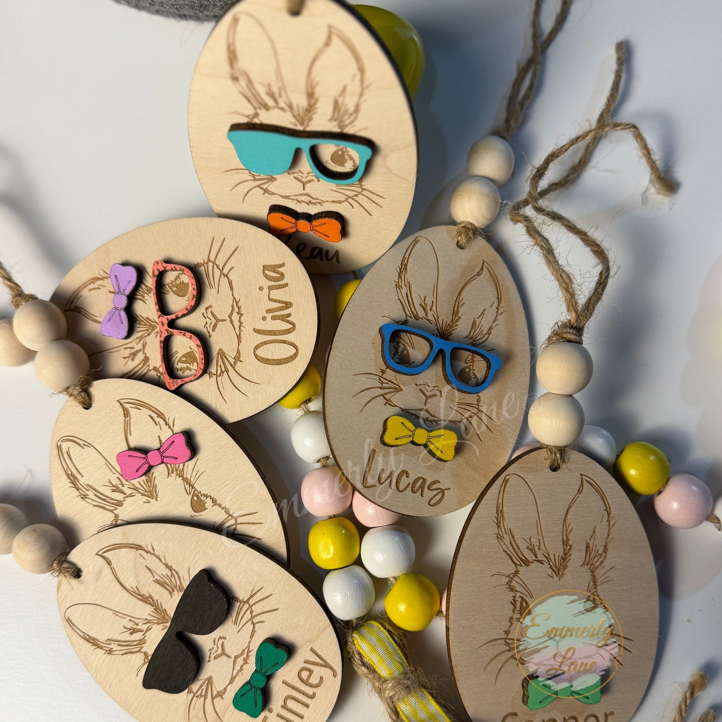 Personalized Bunny Easter Basket Tags