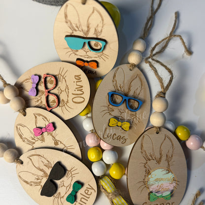 Personalized Bunny Easter Basket Tags