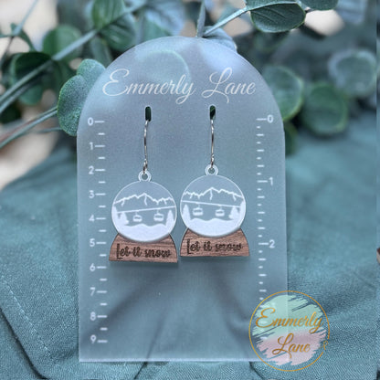 Snowglobe Let it Snow Earrings