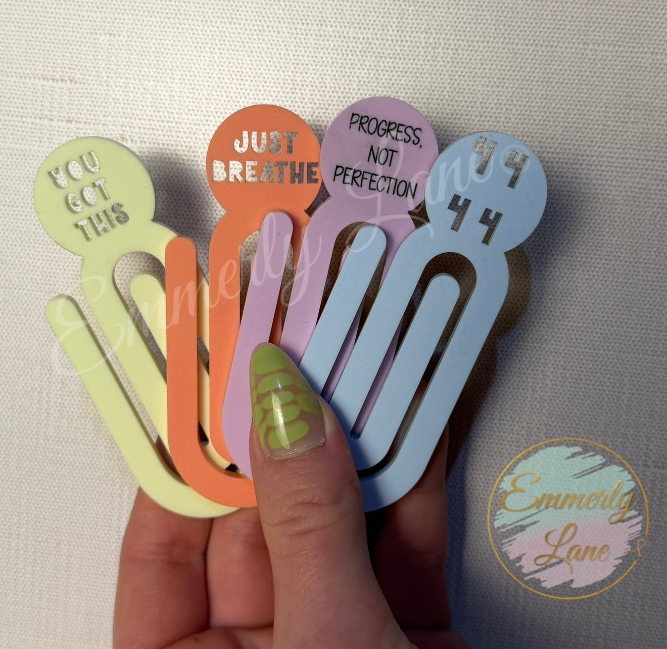 Large Acrylic Inspirational Paper Clip