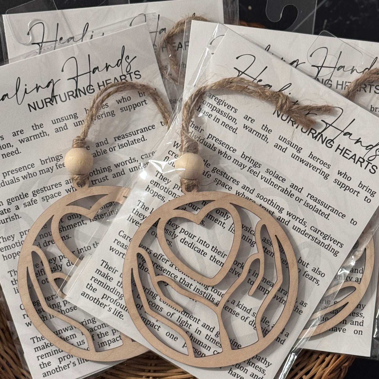 Healing Hands Wood Ornament- Nurturing Hands