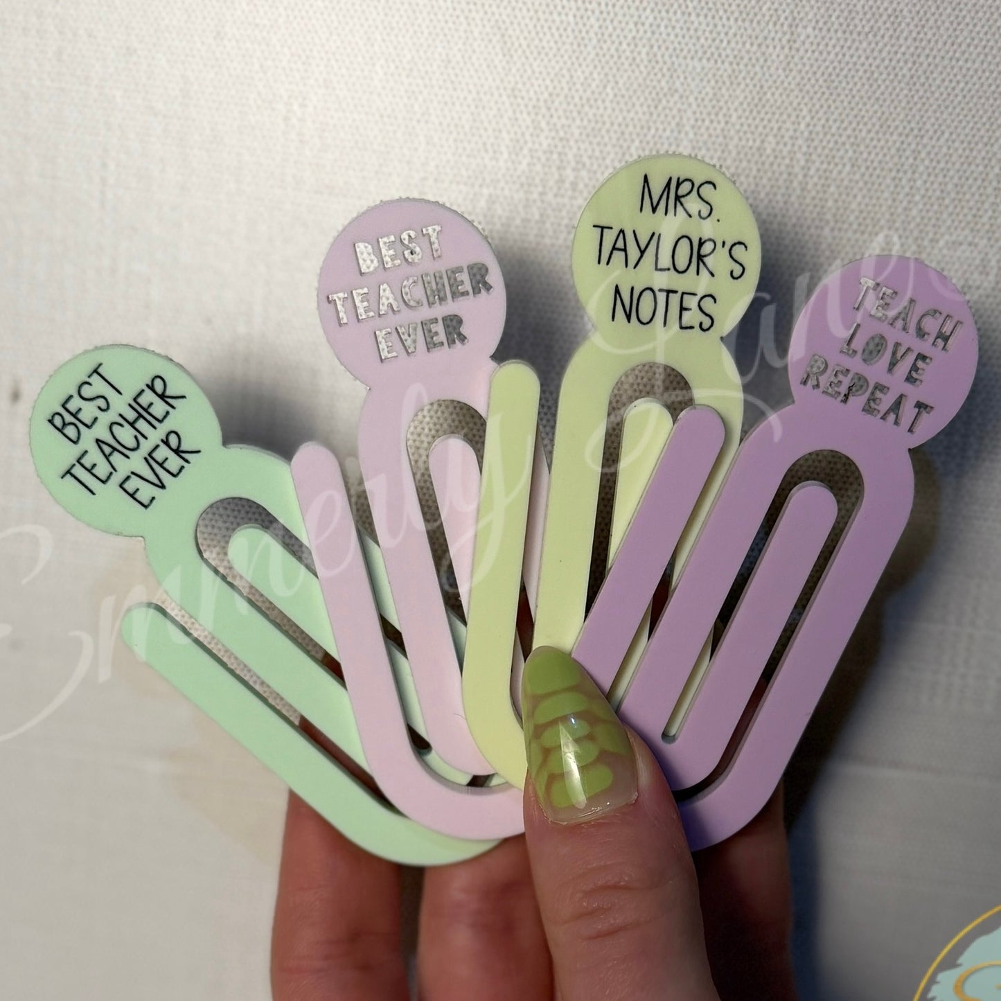 Large Acrylic Teacher Paper Clip
